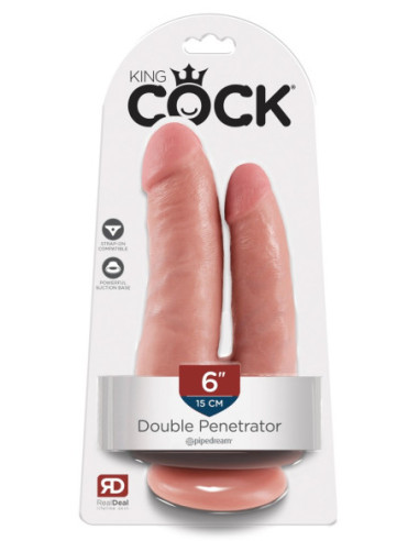 Dvojité dildo Dildo Double Penetrator od King Cock ♀♂