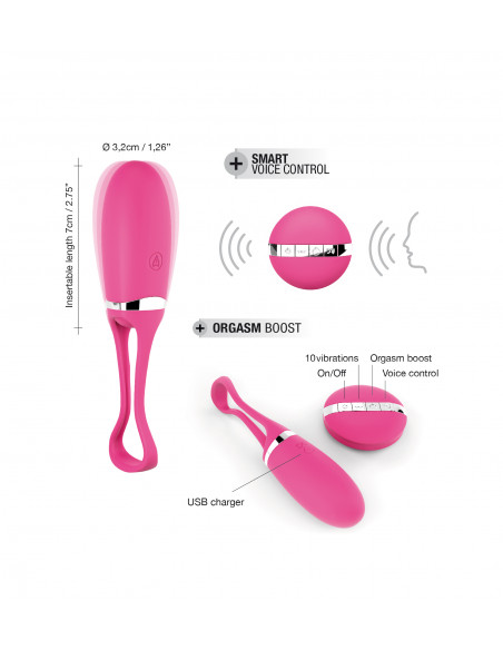 Bezdrátové vibrační vajíčko s možností ovládání hlasem Dorcel Secret Delight ♀