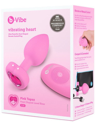 Anální kolík vibrating heart od b-Vibe ♀♂