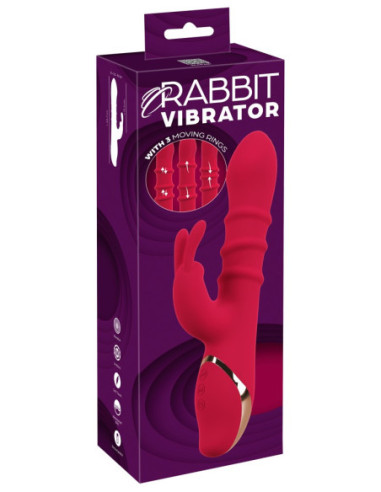 Vibrátor na klitoris Rabbit Vibrator with 3 Moving Rings od You2Toys ♀