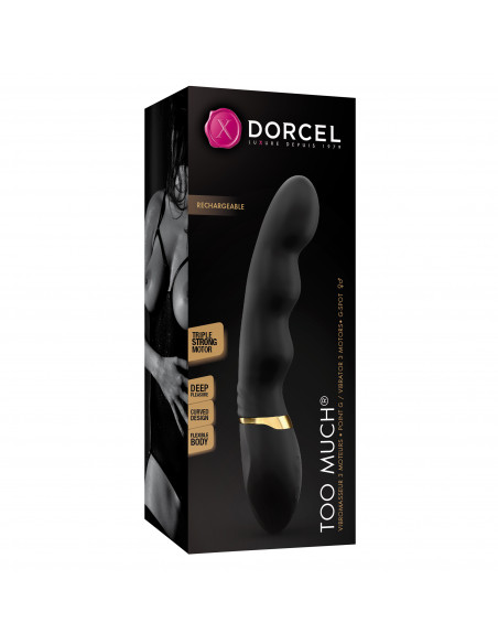 Vibrátor na bod G nebo prostatu se třemi motorky - Dorcel Too Much 2.0 ♀♂