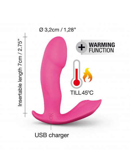 Vyhřívaný vibrátor na klitoris a G bod nebo prostatu Dorcel Secret Clit ♀♂