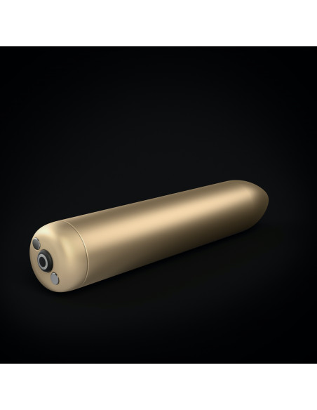 Dobíjecí vodotěsný mini vibrátor Dorcel Rocket Bullet 8,7 cm zlatý ♀