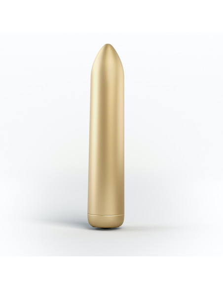Dobíjecí vodotěsný mini vibrátor Dorcel Rocket Bullet 8,7 cm zlatý ♀
