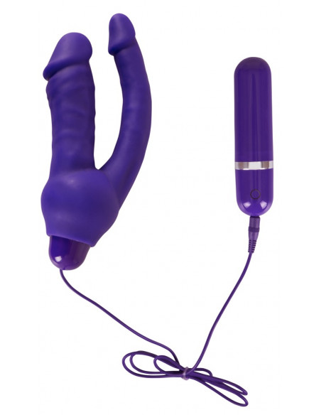Silikonový dvojitý vibrátor Double Pleasure Vibe ♀