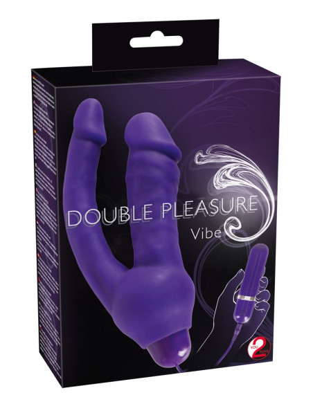 Silikonový dvojitý vibrátor Double Pleasure Vibe ♀