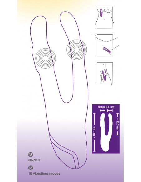 Dvojitý ohebný vibrátor Sweet Smile Bendable Double ♀♂