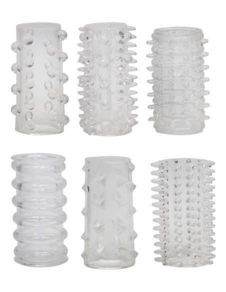 Sada šesti elastických návleků na penis ♂