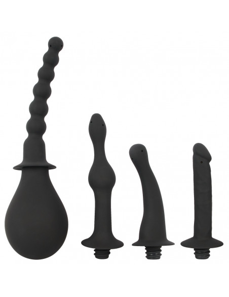 Anální sprcha se čtyřmi nástavci Black Velvets ♀♂