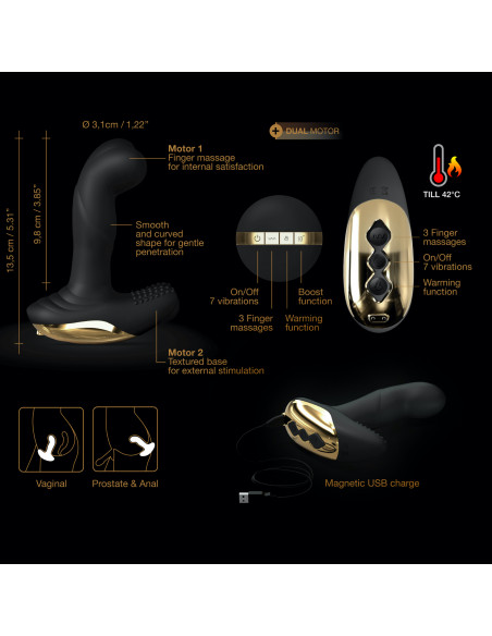 Vyhřívaný vibrační stimulátor prostaty Dorcel P-Finger ♂