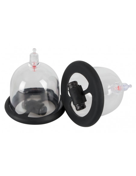 Vakuová pumpa na bradavky s vibračními patronami Bad Kitty ♀