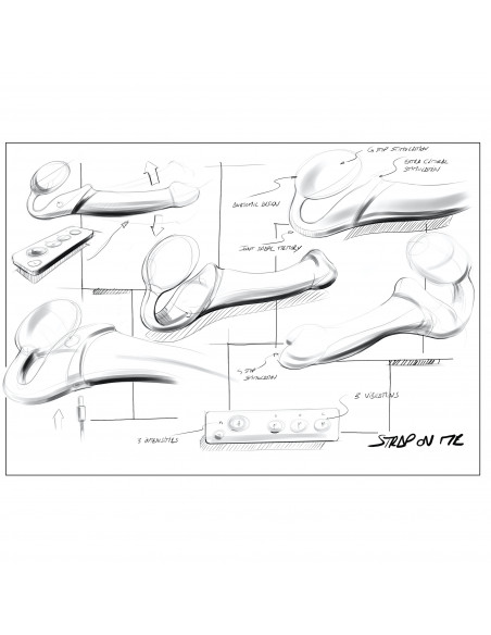 Strap-on-me vsouvací strap on dildo velké (L) ♀♂