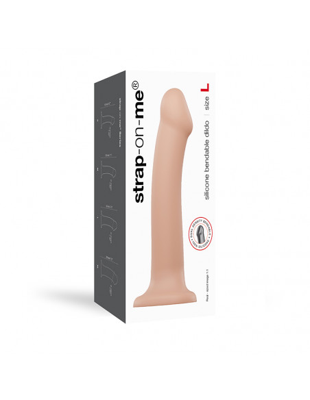 Dvouvrstvé značkové dildo do postroje s přísavkou Strap-on-me tělové ♀