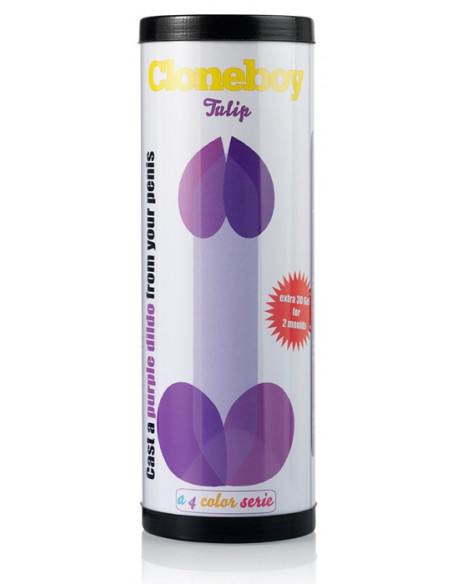 Tulipánová edice fialové dildo CLONEBOY ♂