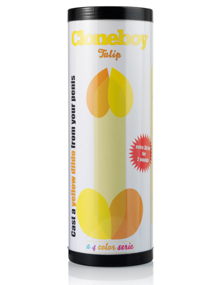 Tulipánová edice žluté dildo CLONEBOY ♂