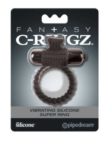 Kroužek na penis Vibrating Silicone Super Ring od Fantasy C-Ringz ♂