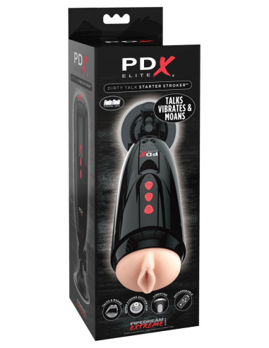 Vibrační masturbátor Dirty Talk Starter Stroker od PDX Elite ♂